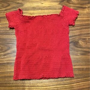 Medium Red Hollister off the shoulder crop top